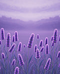 Purple Lavender Field Floral Design Rug