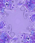 Ornate Abstract Violet Whimsical Design Rug