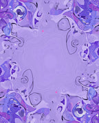 Ornate Abstract Violet Whimsical Design Rug