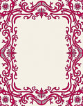 Ornate Floral Frame Design Rug