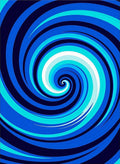 Blue Swirl Dynamic Pattern Rug