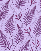 Purple Fern Leaf Pattern Design Rug