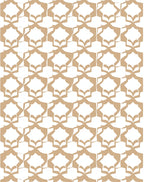 Geometric Abstract Tan Print Rug