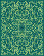 Ornate Vine Swirl Inspired Design Rug