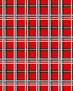 Bold Red Plaid Pattern Design Rug