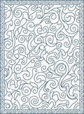 Organic Swirls Abstract Bordered Design Rug