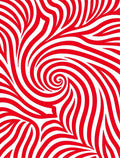 Crimson Swirl Abstract Stripe Rug