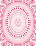 Pink Floral Mandala Pattern Rug