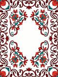 Ornate Floral Swirl Pattern Rug