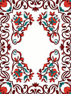 Ornate Floral Swirl Pattern Rug