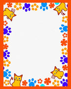 Fun Cat Paw Print Design Rug