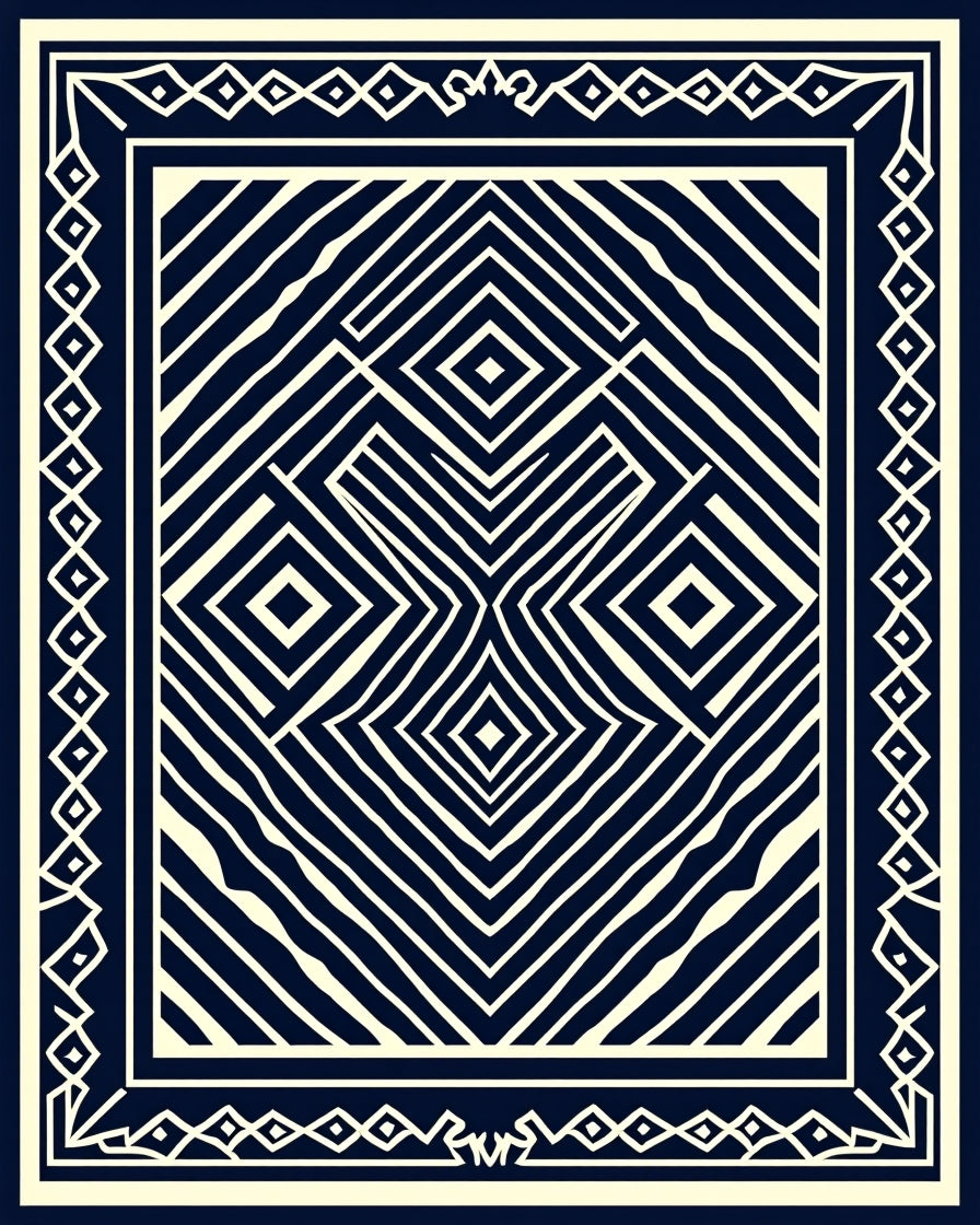 Bold Geometric Patterned Rug