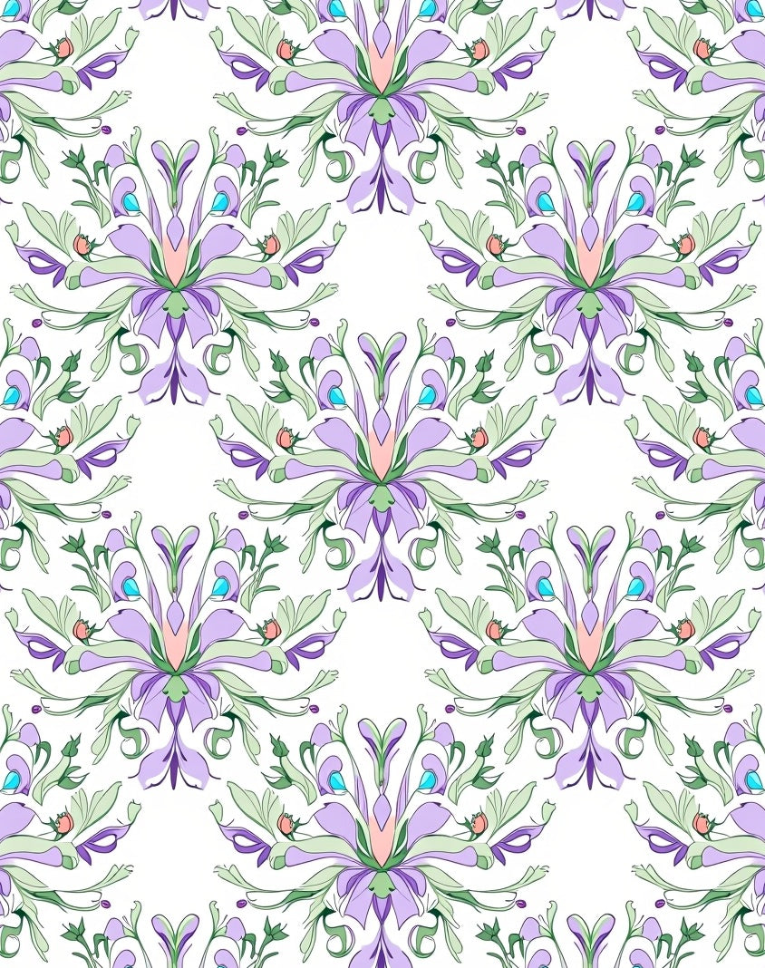 Floral Symmetry Inspired Design Rug