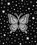 Celestial Butterfly Starry Night Pattern Rug