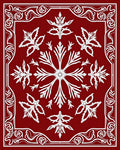 Classic Floral Red White Design Rug