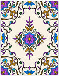 Ornate Floral Vine Pattern Rug