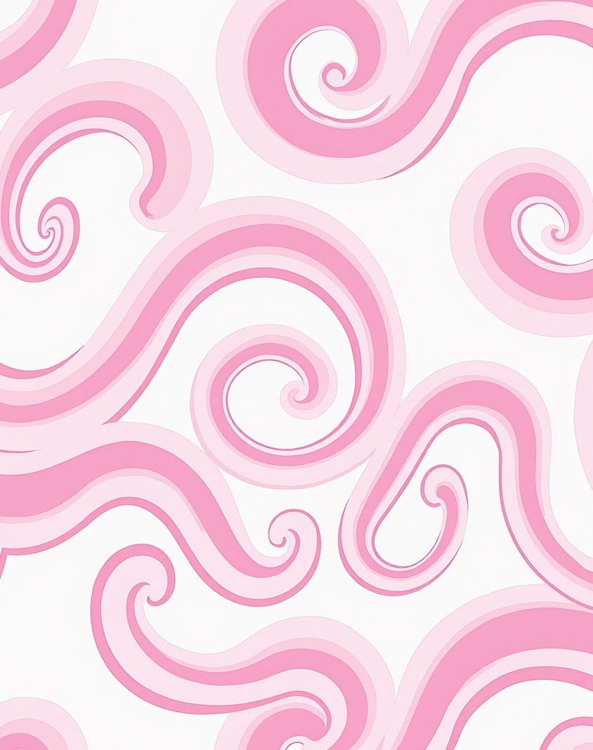 Pink Swirls Soft Gradient Pattern Rug