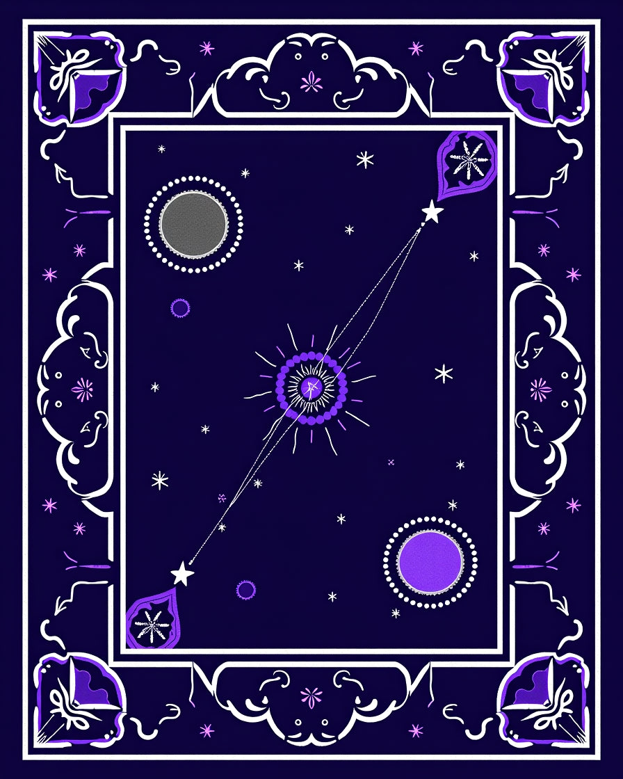 Celestial Starburst Geometric Pattern Rug