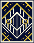 Art Deco Geometric Sunburst Design Rug