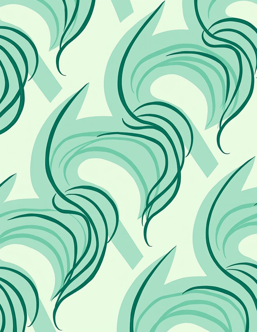 Abstract Swirls Arches Pattern Rug