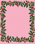 Crimson Berry Vine Border Rug