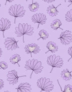Floral Print With Lavender Hues Rug