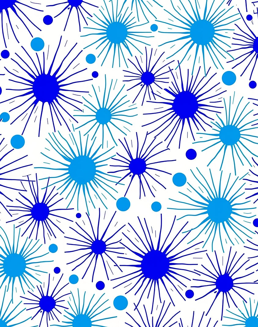 Radiant Starburst Pattern with Circles Rug