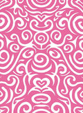 Hot Pink Swirl Pattern Graphic Rug