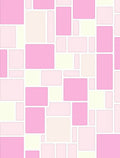 Geometric Pink Ivory Tile Pattern Rug