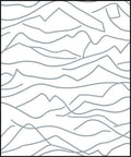 Abstract Grey Wavy Landscape Pattern Rug