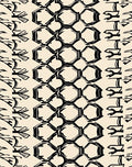 Textural Black Geometric Stripe Rug