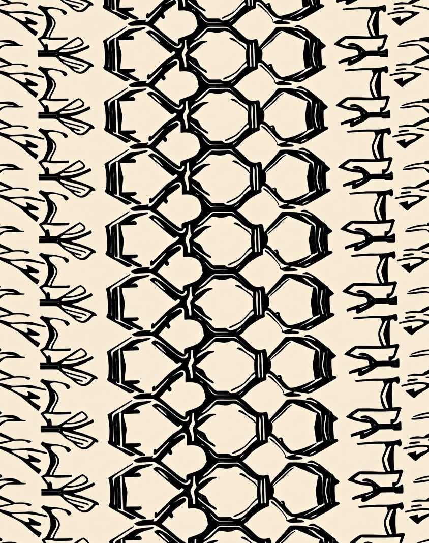 Textural Black Geometric Stripe Rug