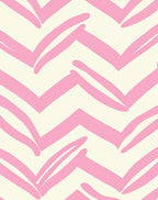 Playful Pink Chevron Pattern Rug