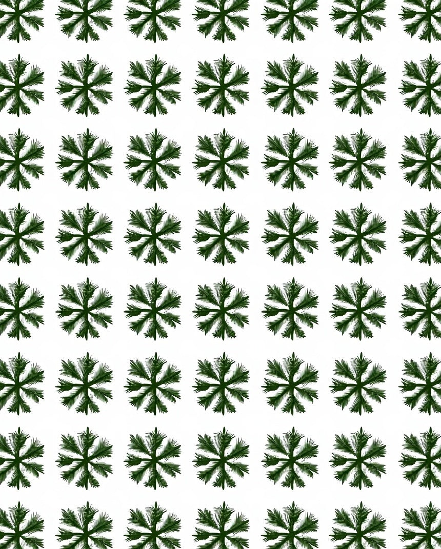 Deep Green Starburst Repeat Rug