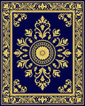 Antique Golden Floral Medallion Rug