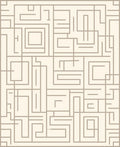 Neutral Maze Pattern Rug