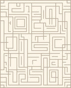 Neutral Maze Pattern Rug