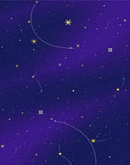Night Sky Star Constellation Pattern Rug