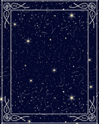 Midnight Celestial Starburst Pattern Rug