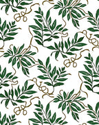 Lush Green Branch And Vine Pattern Rug