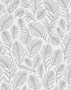 Line Art Botanical Leafy Pattern Rug