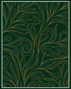 Rich Gold Vine Patterned Rug
