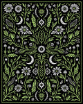 Mystical Floral Moon Branch Design Rug