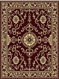 Regal Golden Floral Vine Pattern Rug
