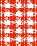 Abstract Red White Organic Pattern Rug
