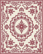 Ornate Floral Foliage Pattern Rug