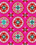 Bold Floral Sunburst Pattern Rug