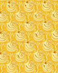 Golden Swirls Floral Art Nouveau Pattern Rug