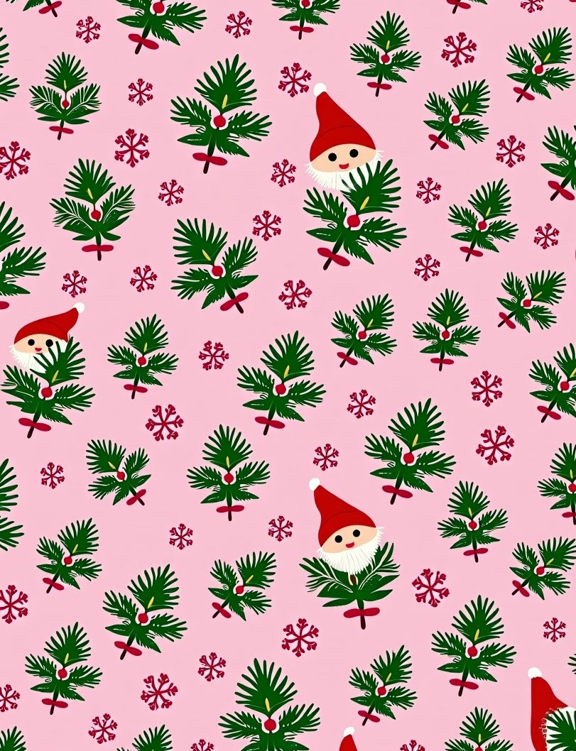 Jolly Santa Christmas Tree Pattern Rug