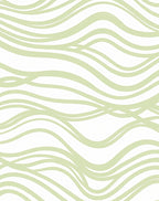 Serene Green Wavy Pattern Rug